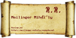 Meilinger Mihály névjegykártya