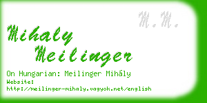mihaly meilinger business card